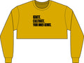 Motivational Crop Long Sleeve Tee — "Ignite. Cultivate. Your Inner Genius."