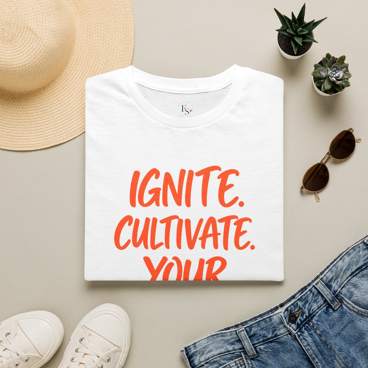 Inspirational Graphic T-Shirt — "Ignite. Cultivate. Your Inner Genius."
