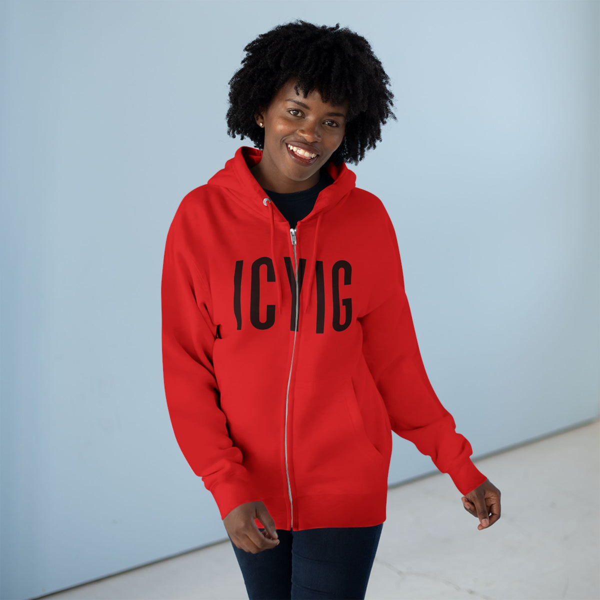Zip Hoodie — ICYIG Front Logo with "Ignite & Cultivate Your Inner Genius" Back