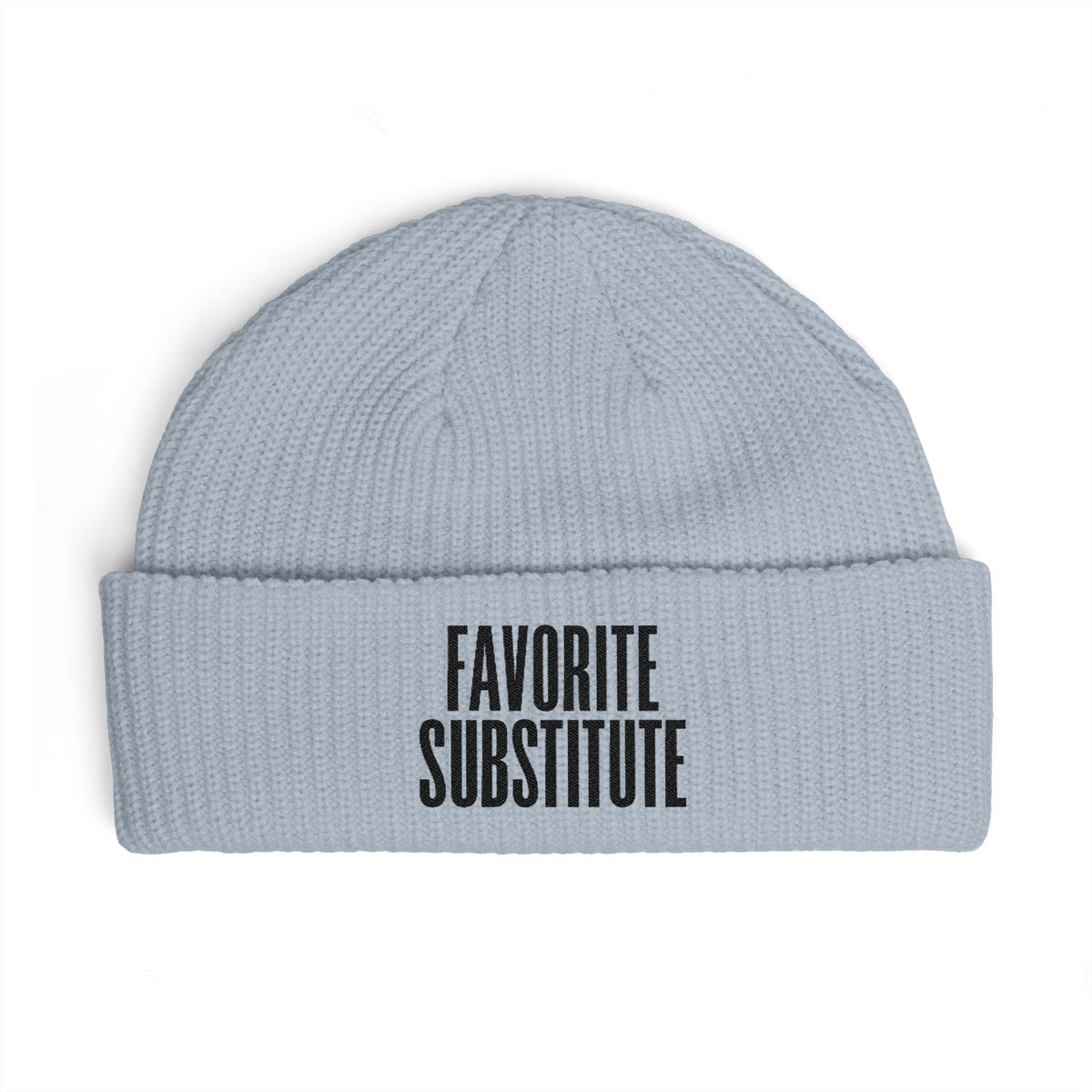 Favorite Substitute Cuff Beanie -- Embroidered