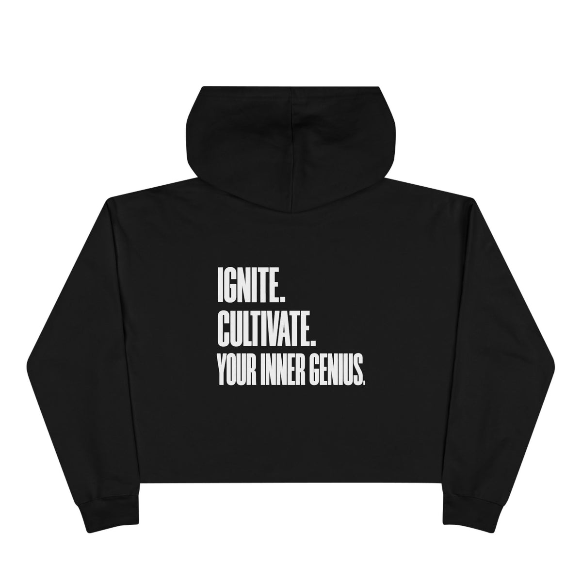 ICYIG Cropped Hoodie — "Ignite. Cultivate. Your Inner Genius."