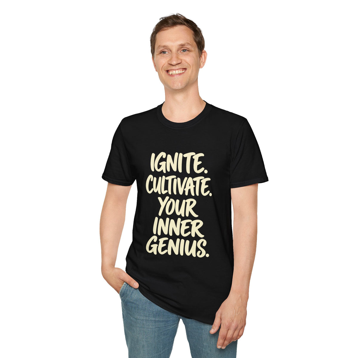 Inspirational Graphic T-Shirt — "Ignite. Cultivate. Your Inner Genius."