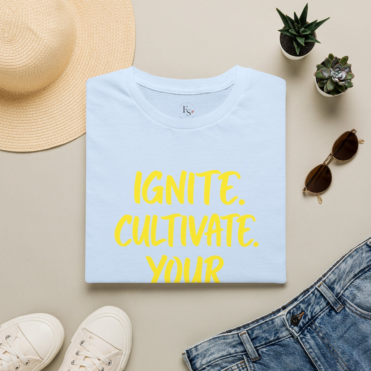 Inspirational Graphic T-Shirt — "Ignite. Cultivate. Your Inner Genius."