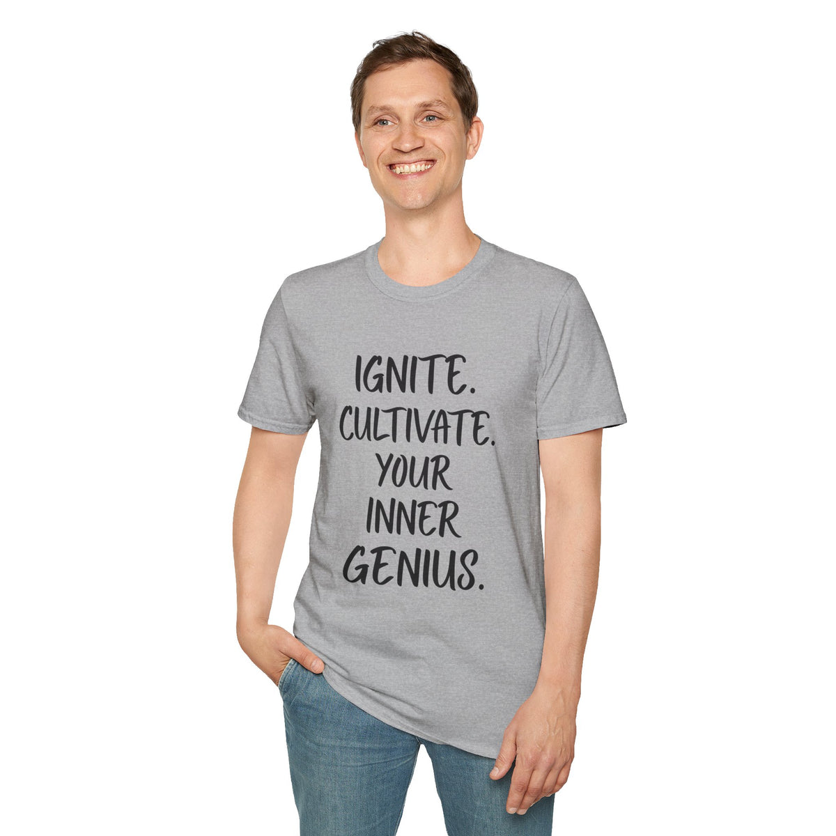 Inspirational Graphic T-Shirt — "Ignite. Cultivate. Your Inner Genius."