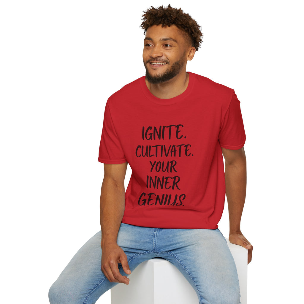 Inspirational Graphic T-Shirt — "Ignite. Cultivate. Your Inner Genius."