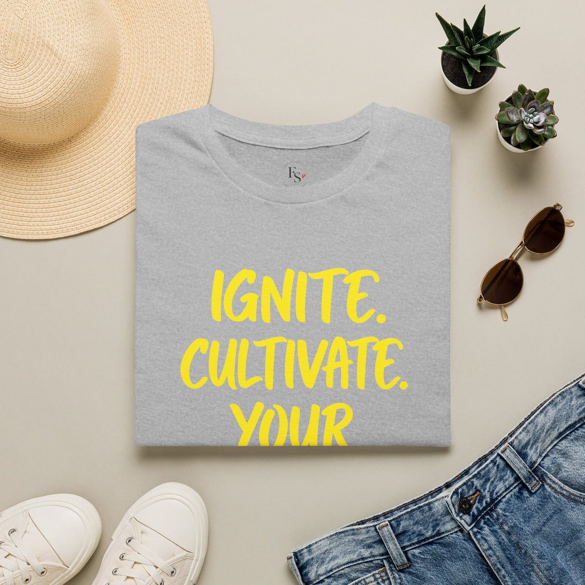Inspirational Graphic T-Shirt — "Ignite. Cultivate. Your Inner Genius."