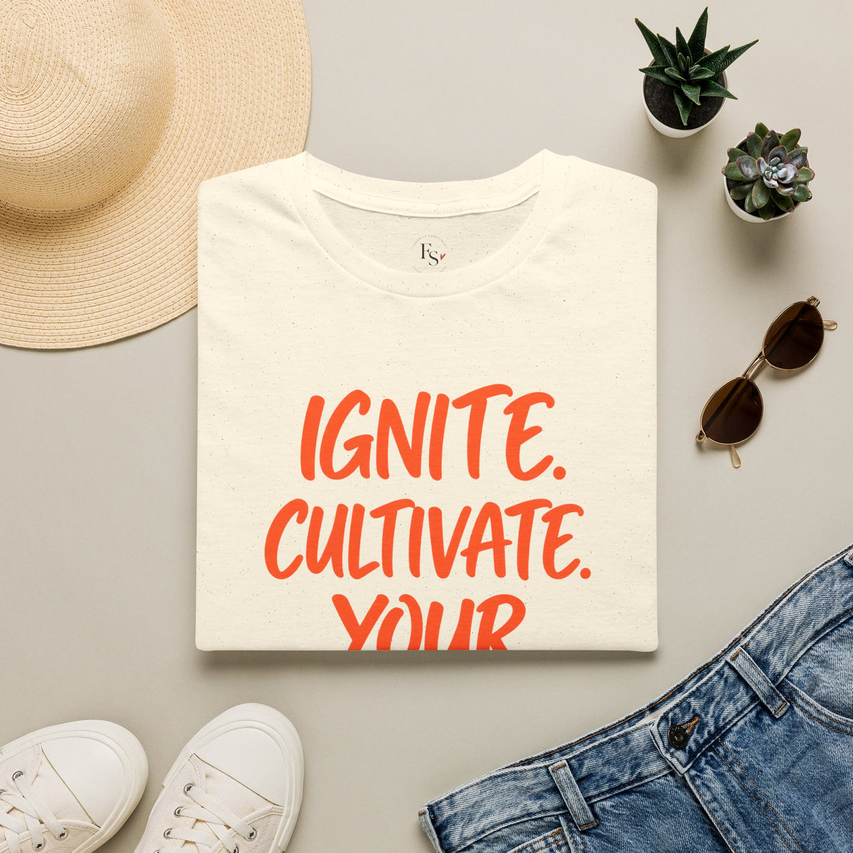 Inspirational Graphic T-Shirt — "Ignite. Cultivate. Your Inner Genius."