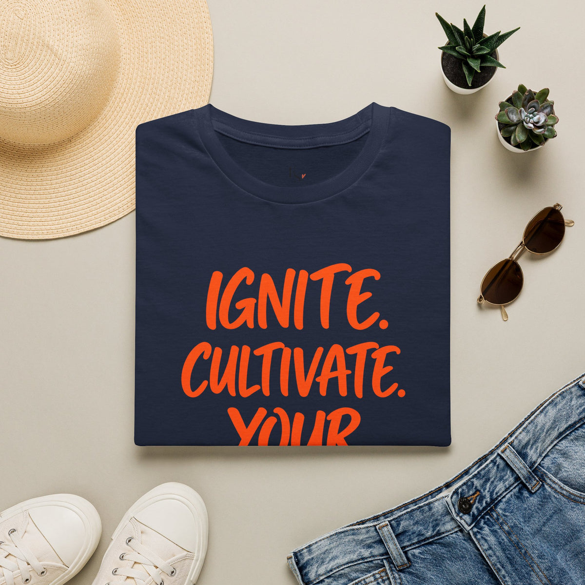 Inspirational Graphic T-Shirt — "Ignite. Cultivate. Your Inner Genius."