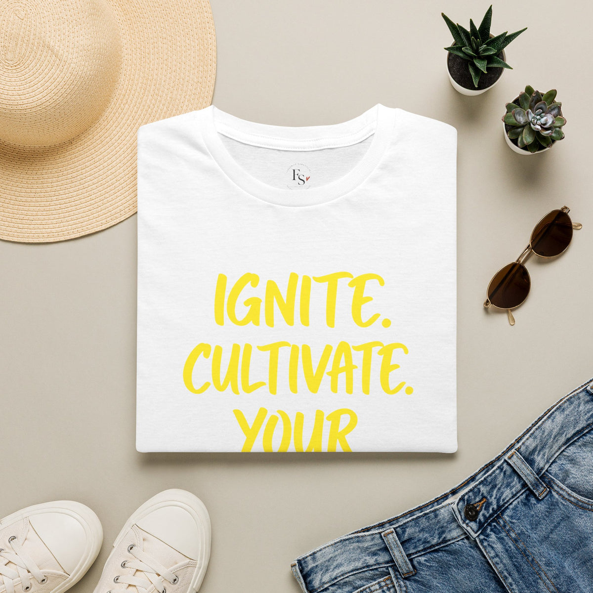Inspirational Graphic T-Shirt — "Ignite. Cultivate. Your Inner Genius."