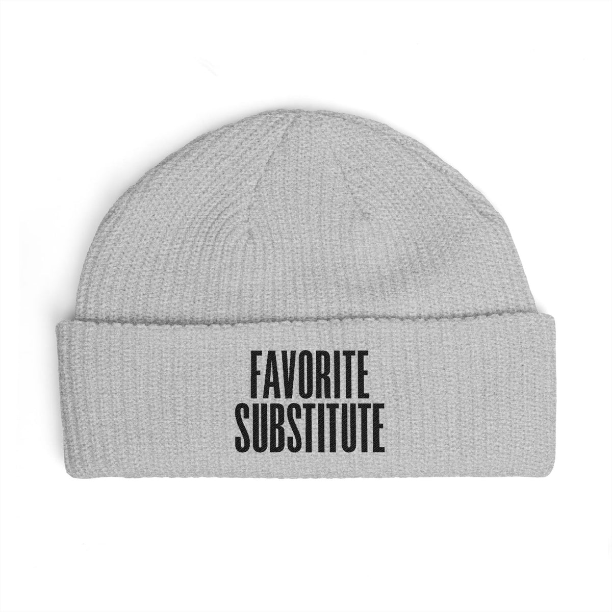 Favorite Substitute Cuff Beanie -- Embroidered