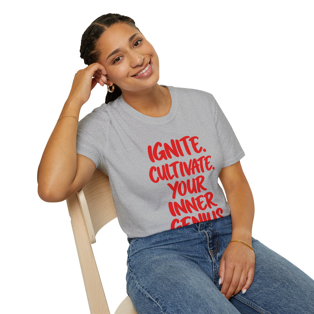 Inspirational Graphic T-Shirt — "Ignite. Cultivate. Your Inner Genius."