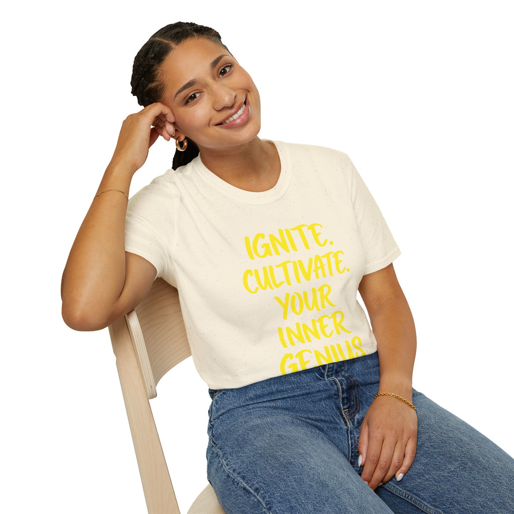 Inspirational Graphic T-Shirt — "Ignite. Cultivate. Your Inner Genius."