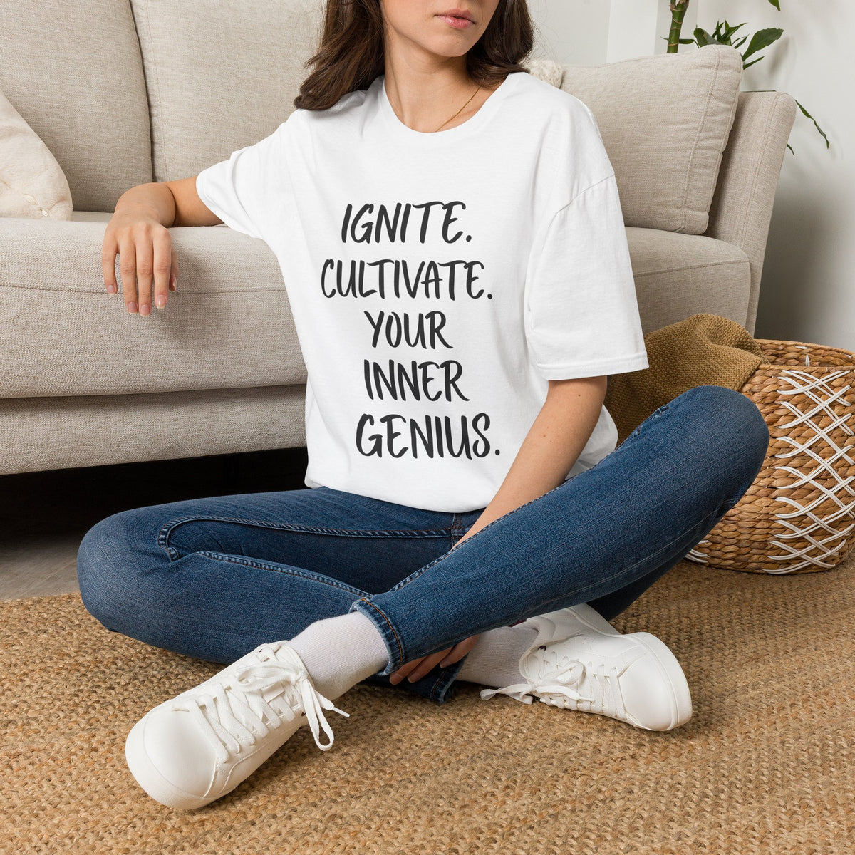 Inspirational Graphic T-Shirt — "Ignite. Cultivate. Your Inner Genius."