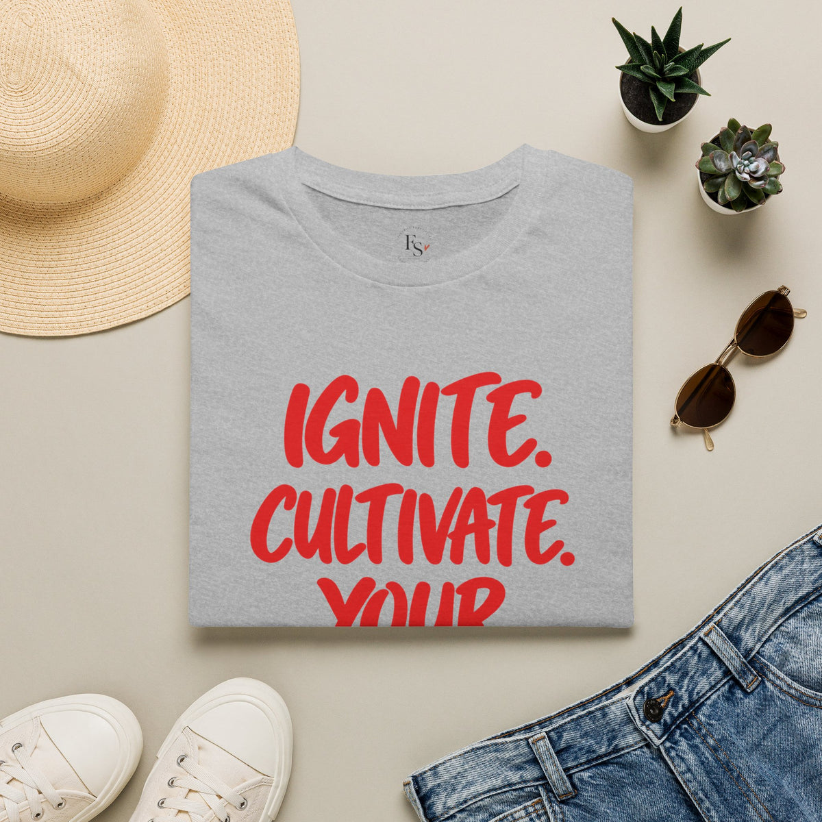 Inspirational Graphic T-Shirt — "Ignite. Cultivate. Your Inner Genius."