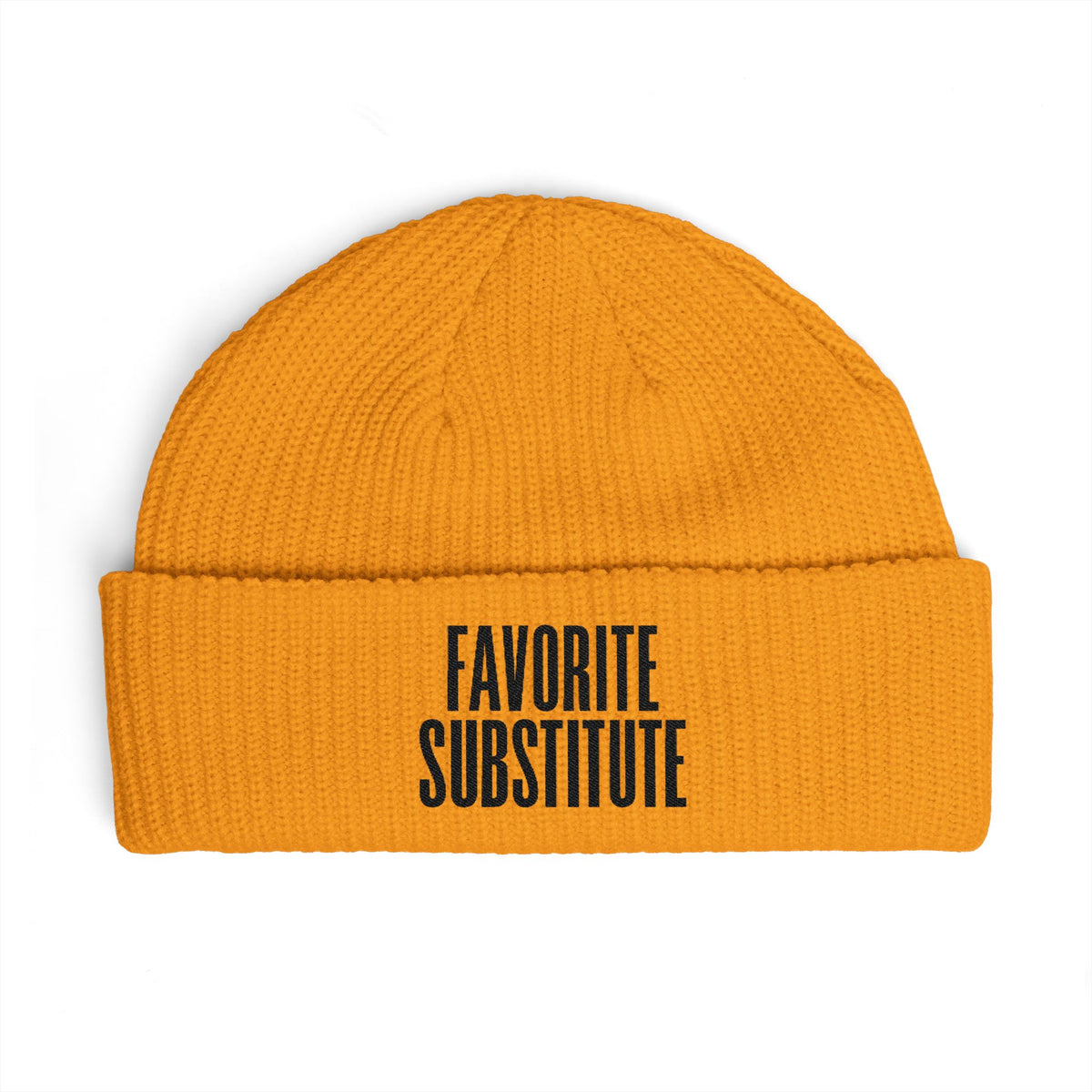 Favorite Substitute Cuff Beanie -- Embroidered